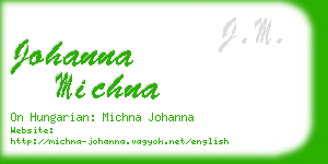 johanna michna business card